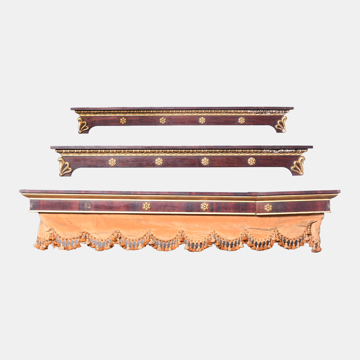 3 George IV Mahogany and Gilded Pelmets